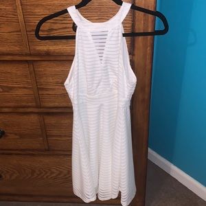 White halter dress